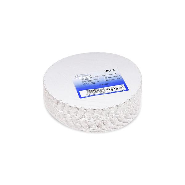Tortenunterlage aus Pappe (PAP-Recy) weiß Ø18cm [100 St.]