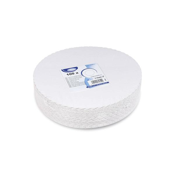 Tortenunterlage aus Pappe (PAP-Recy) weiß Ø22cm [100 St.]