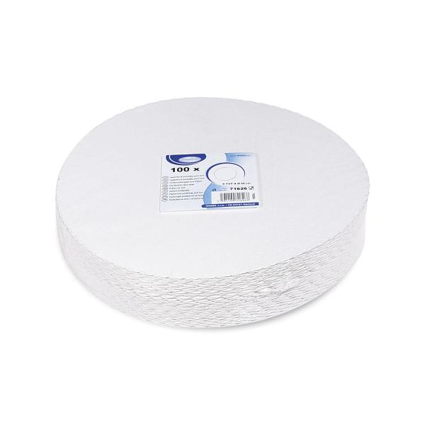 Tortenunterlage aus Pappe (PAP-Recy) weiß Ø26cm [100 St.]
