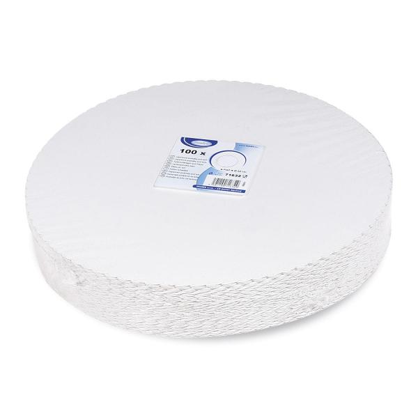 Tortenunterlage aus Pappe (PAP-Recy) weiß Ø32cm [100 St.]
