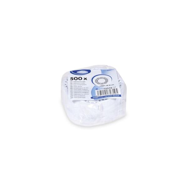 Deko-Tortenspitze (PAP) rund weiß Ø10cm [500 St.]