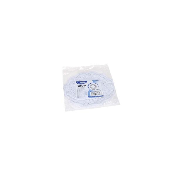Deko-Tortenspitze (PAP) rund weiß Ø16cm [100 St.]