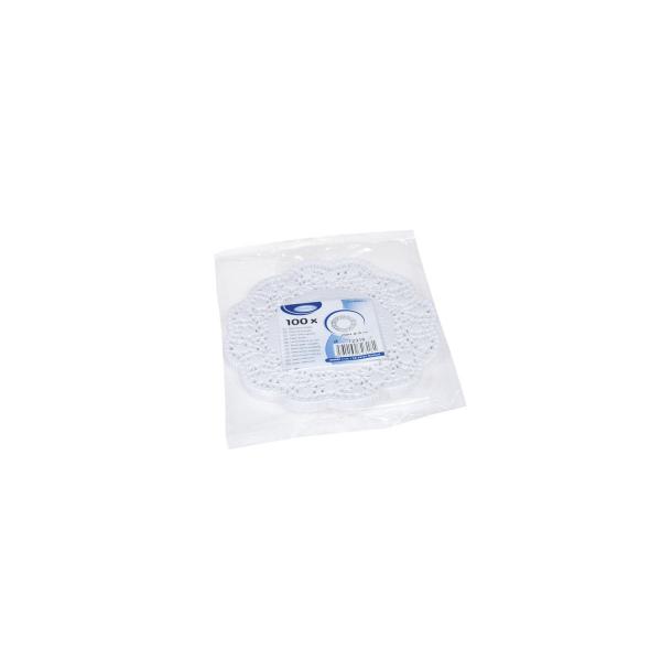Deko-Tortenspitze (PAP) rund weiß Ø18cm [100 St.]