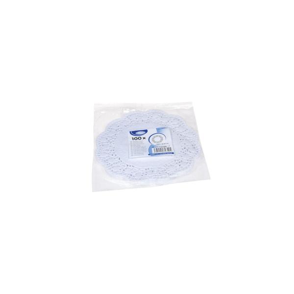 Deko-Tortenspitze (PAP) rund weiß Ø20cm [100 St.]