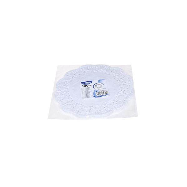 Deko-Tortenspitze (PAP) rund weiß Ø24cm [100 St.]