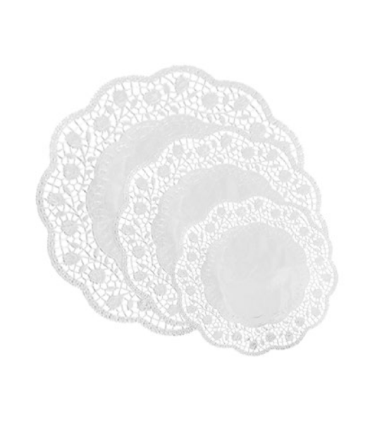 Deko-Tortenspitze (PAP) rund weiß Ø24cm [100 St.]