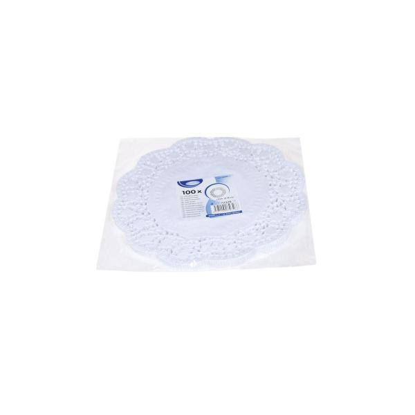 Deko-Tortenspitze (PAP) rund weiß Ø26cm [100 St.]