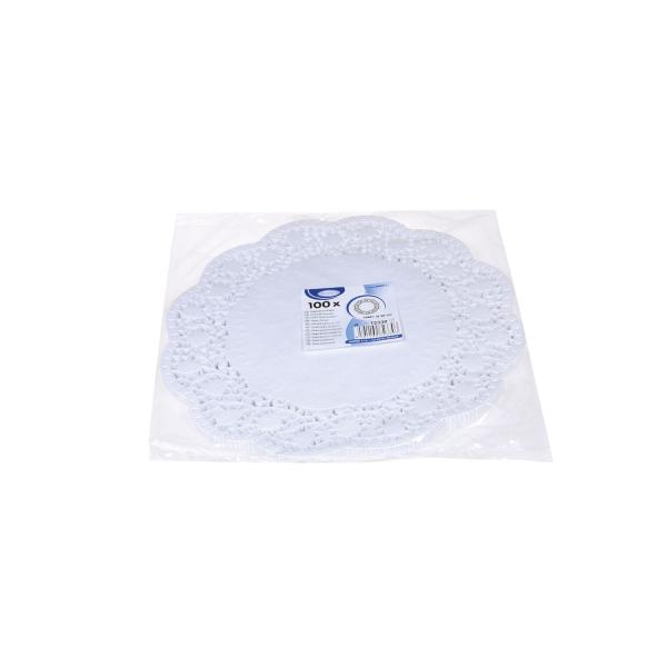 Deko-Tortenspitze (PAP) rund weiß Ø30cm [100 St.]
