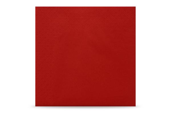 Servietten, 3-lagig, 33 x 33 cm, 1/4-Falz, rot