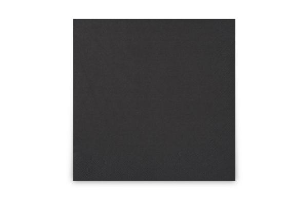 Servietten 33x33 cm, schwarz, 3-lagig, 1/4-Falz