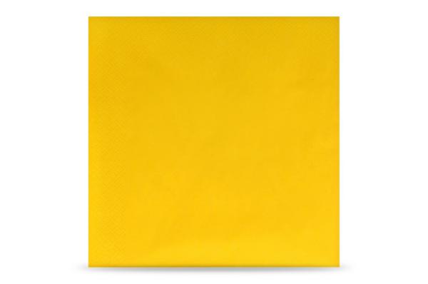 Tafelserviette farbig, 3-lagig, 40 x 40 cm, 1/4-Falz, gelb