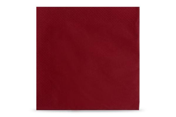Tafelserviette farbig, 3-lagig, 40 x 40 cm, 1/4-Falz, bordeaux