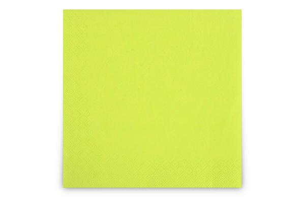 Tafelserviette farbig, 3-lagig, 40 x 40 cm, 1/4-Falz, kiwi