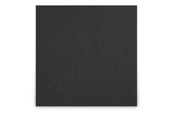 Tafelserviette farbig, 3-lagig, 40 x 40 cm, 1/4-Falz, schwarz