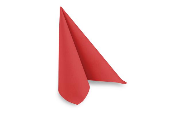 Airlaid-Servietten 40 x 40 cm, rot, 1/4-Falz