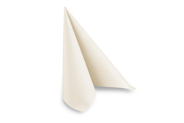 Airlaid-Servietten 40 x 40 cm, creme, 1/4-Falz