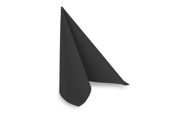 Airlaid-Servietten 40 x 40 cm, schwarz, 1/4-Falz