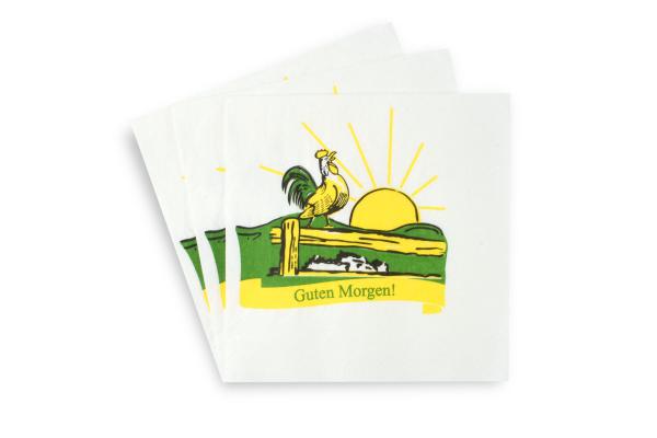 Motivserviette Guten Morgen 25 x 25cm, 2-lagig