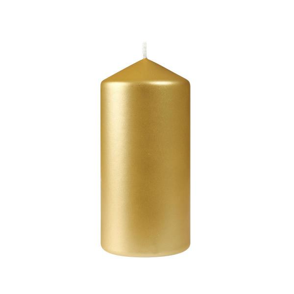 Stumpenkerze matt 150 x Ø 70 mm 50 Std. Gold, 12 Stk/Krt (2 x 6 Stk)