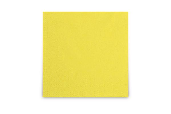 Servietten, 2-lagig, 24 x 24 cm, 1/4-Falz, gelb