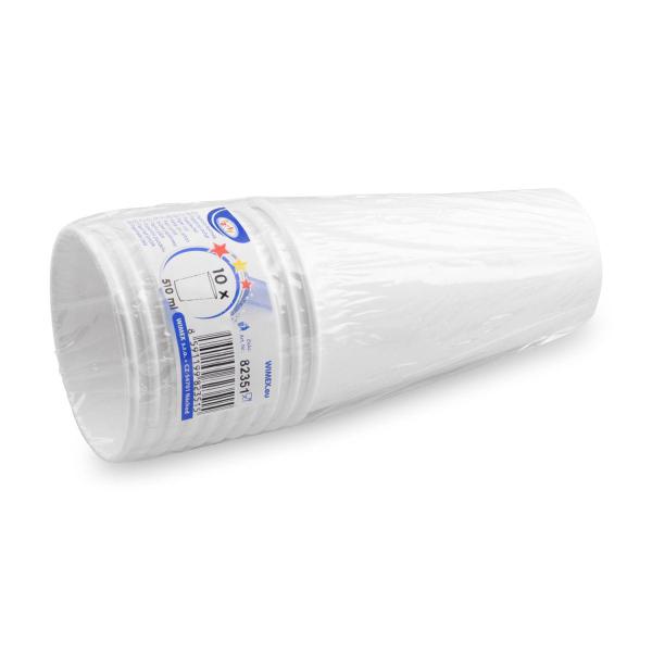 Pappbecher weiß Ø90mm 510ml `XL: 0,4L/16oz` [10 St.]