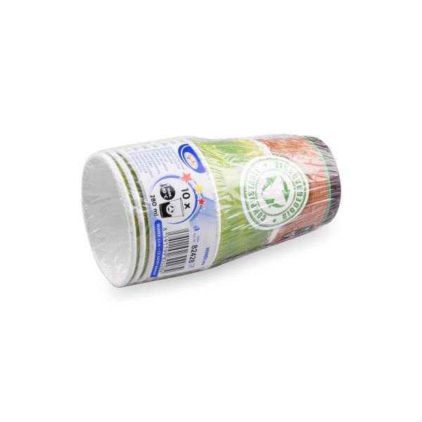 Pappbecher (PAP/PLA) Ø80mm 280ml `M: 0,2L/8oz` [10 St.]