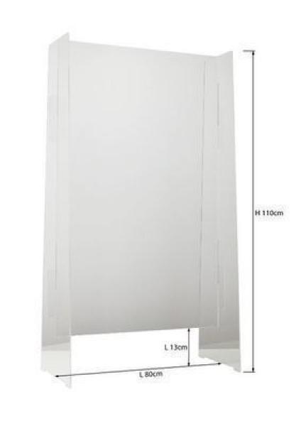 TRANSPARENTER SPUCKSCHUTZ, B 80CM X H 110CM
