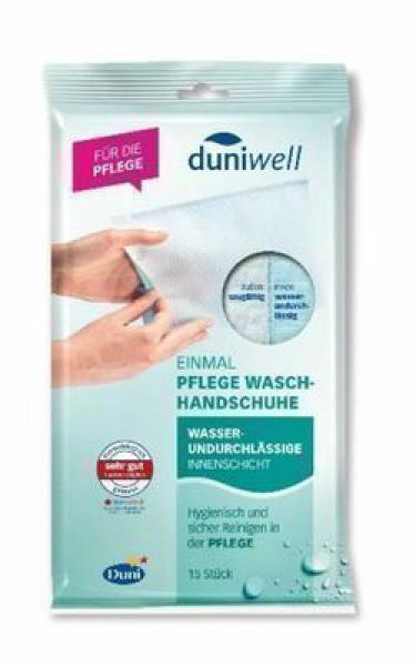 DUNI Duniwell Einmal-Waschhandschuhe 15x23cm 15er weiß
