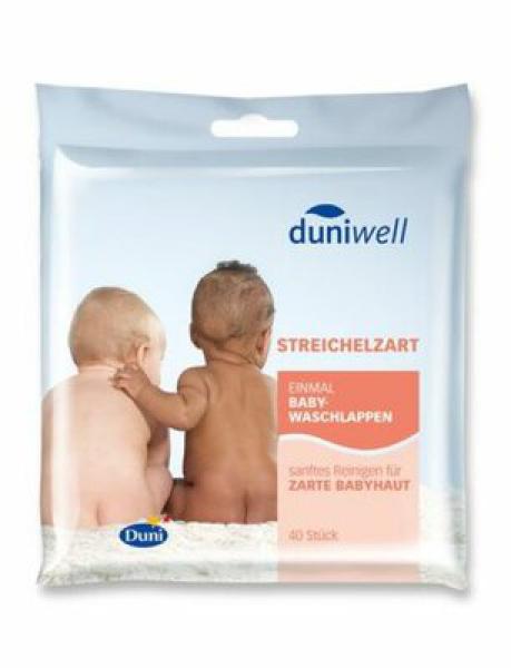DUNI Duniwell Baby-Waschlappen Airlaid, 20 x 20 cm