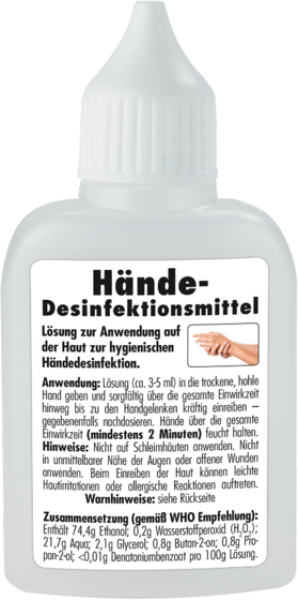  Handdesinfektionsmittel - 60 x 50 ml - PE Flasche transparent
