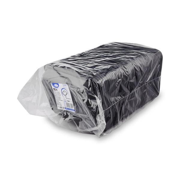 Menü-Schale (PP) ungeteilt schwarz 227 x 178 x 40 mm [50 St.]