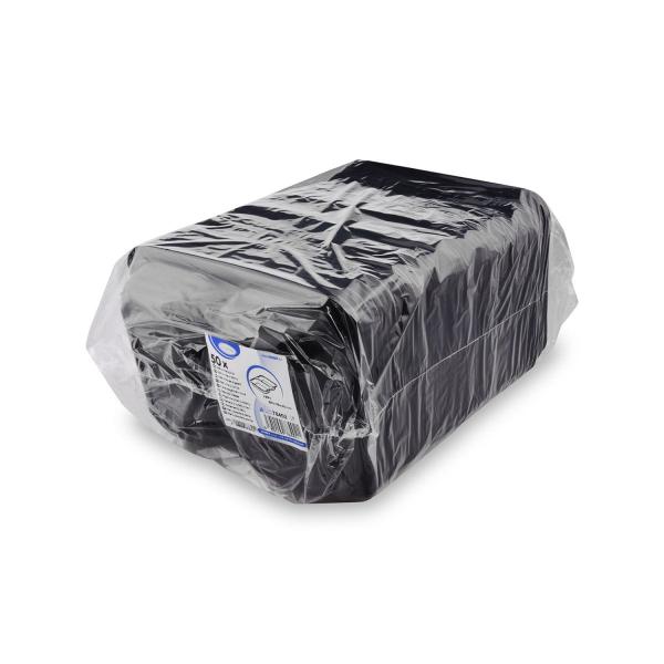 Menü-Schale (PP) 2-geteilt schwarz 227 x 178 x 40 mm [50 St.]