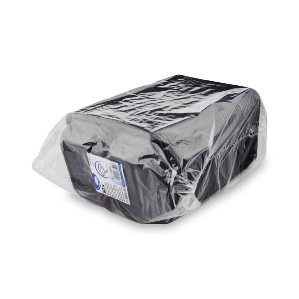 Menü-Schale (PP) 2-geteilt schwarz 227 x 178 x 50 mm [50 St.]