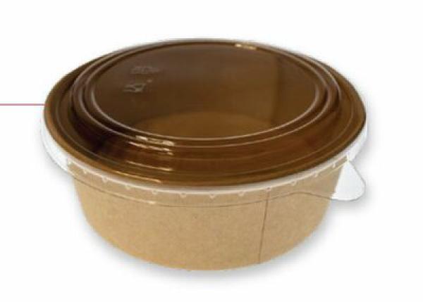 Runde Salatschale 1100 ml mit transparentem Deckel