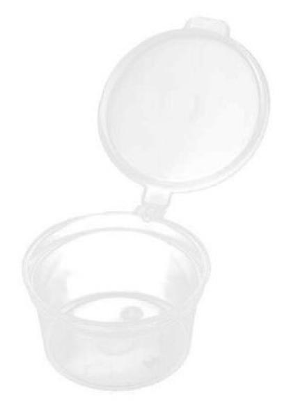 Dressingbecher klar 60 ml - mit anhängendem Deckel