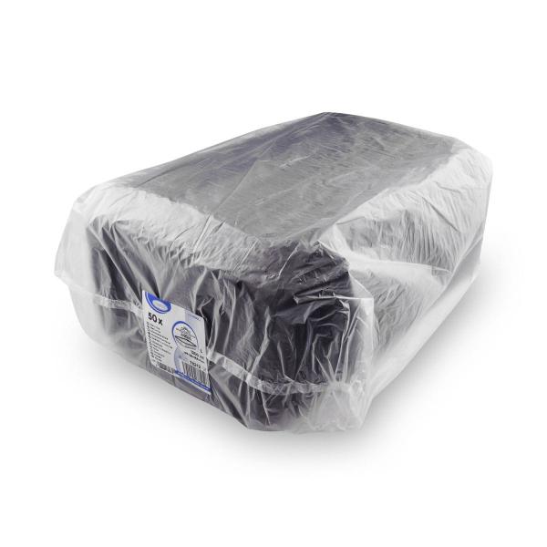 Mikrowellenschale (PP) schwarz `L` 250 x 185 x 40 mm 1200ml [50 St.]