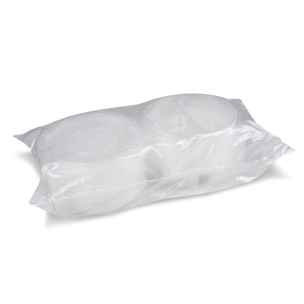 Menü-Schale (PP) Ripboxx Meal 3-geteilt achteckig klar 930ml [25 St.]