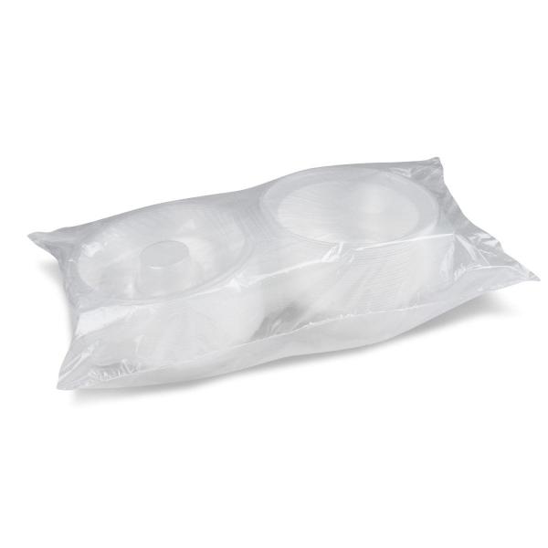 Salatschale (PP) mit Dipfach im Domdeckel klar 2100ml [25 St.]
