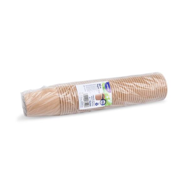 Pappbecher kraft Ø73mm 200ml `S: 0,18L/7oz` [50 St.]