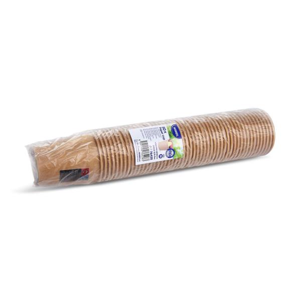Pappbecher kraft Ø80mm 280ml `M: 0,2L/8oz` [50 St.]