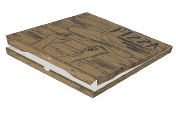 Quadratische Kraft Pizza Box 24 x 24 cm - 100 Stück