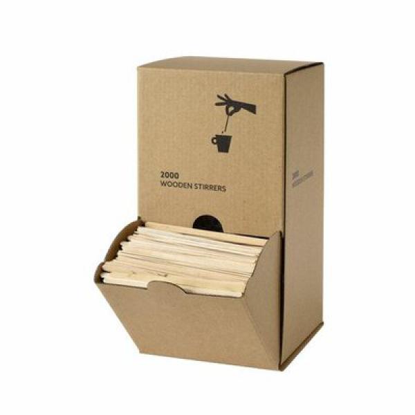 Holzrührstäbchen in Spenderbox - 12.000 Stück