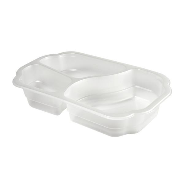 PP Schale Take-Away 250 x 159 x 48 mm Transparent 3-Teilung, 246 Stk/Krt (1 x 246 Stk)