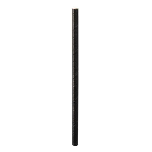 Strohhalme 15 cm x Ø 6 mm Schwarz, 4000 Stk/Krt (40 x 100 Stk)