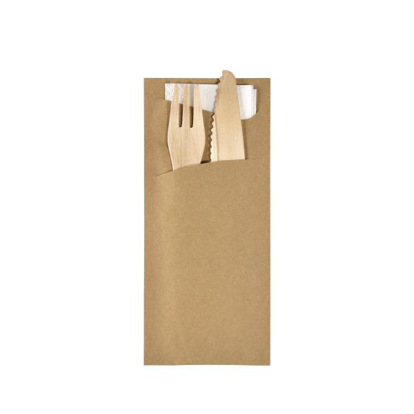 Duni Sacchetto® Tissue 8,5 x 19 cm eco Braun, 200 Stk/Krt (4 x 50 Stk)