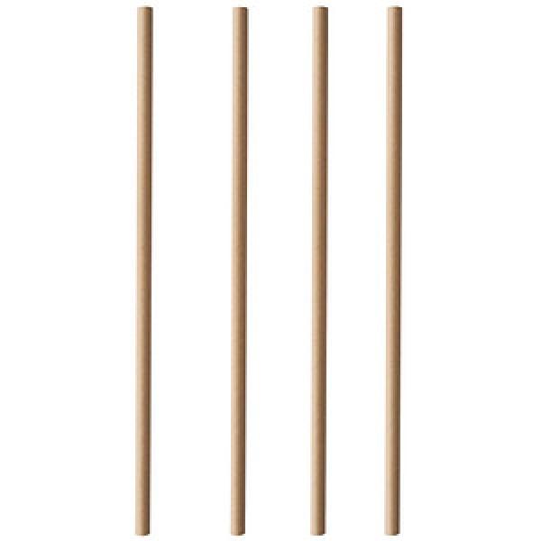 PAPIER TRINKHALME - NATUR - 0,8 x 21 cm - 4.000 Stück