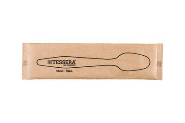 Holz-Löffel einzeln verpackt, 18 cm 