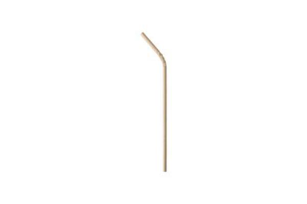Papier Trinkhalme braun flexibel 21 cm