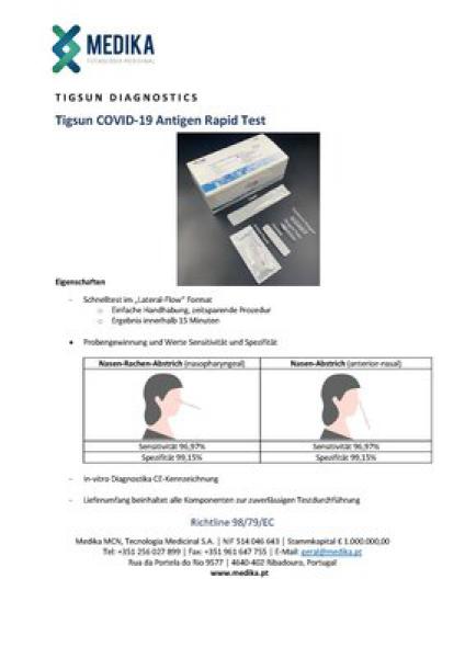 Tigsun Antigentest 25 Stück/Packung