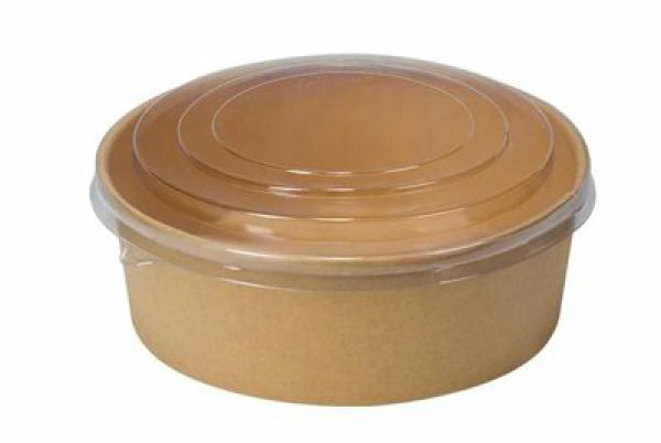 Runde Salatschale 500 ml mit transparentem Deckel